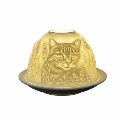CLAYRE & EEF PORTACANDELA GATTO PORCELLANA