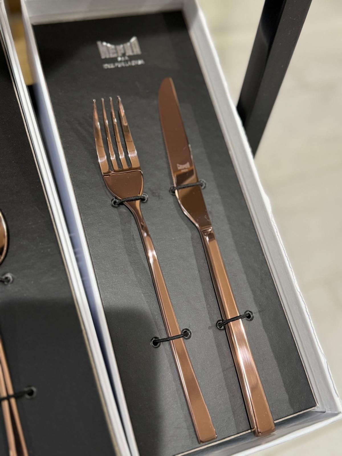 MEPRA SET 24 POSATE BRONZO LUCIDO
