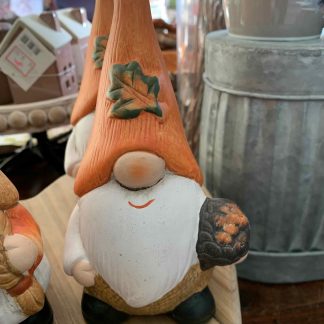 DECORAZIONE CERAMICA GNOMO AUTUNNO