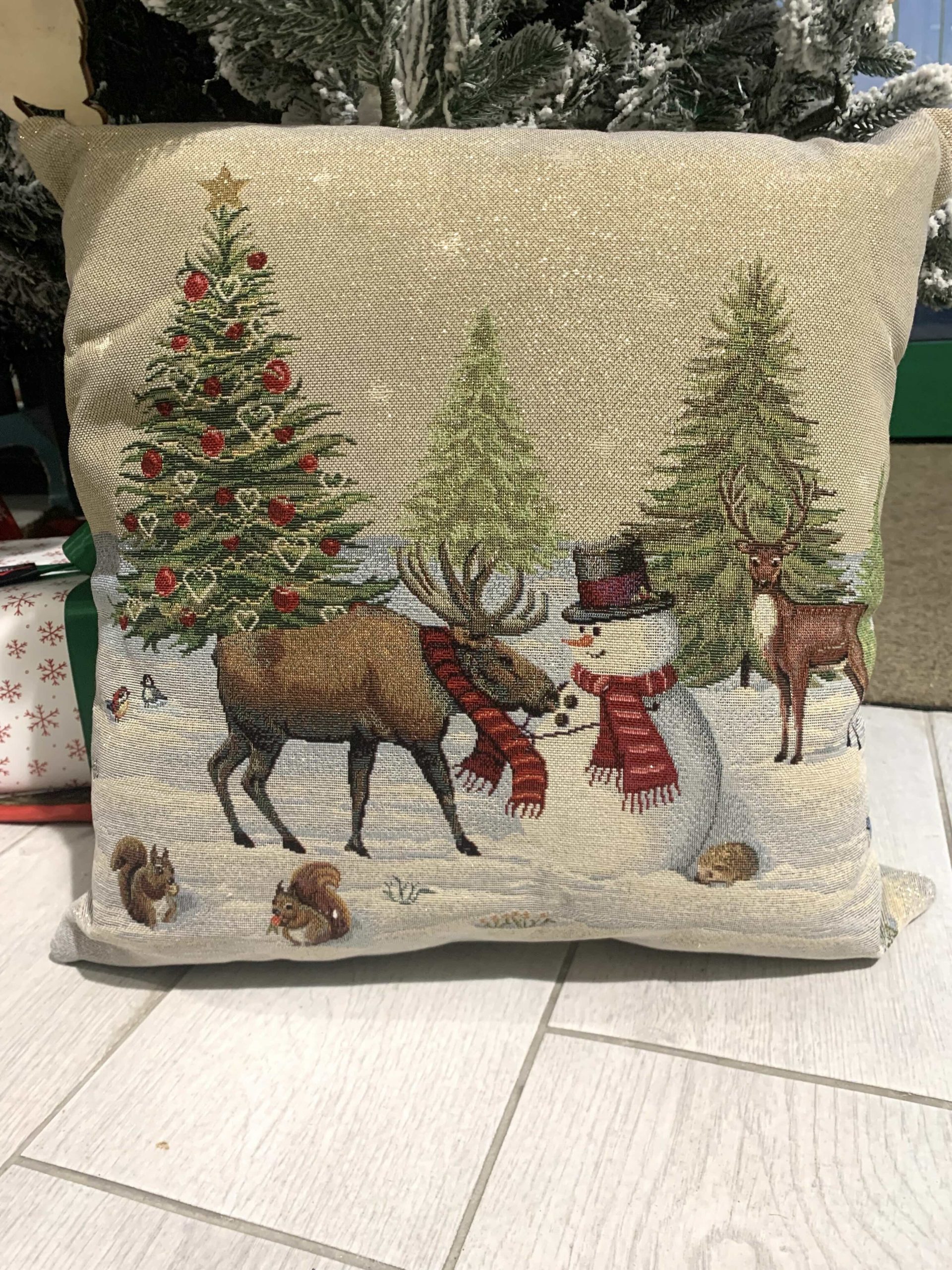 CUSCINO ARREDO ABETE PUPAZZO