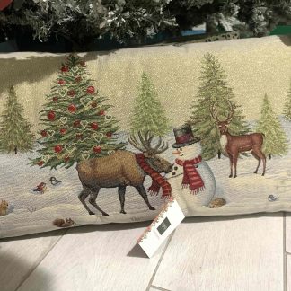 CUSCINO ARREDO RETTANGOLARE ABETE PUPAZZO