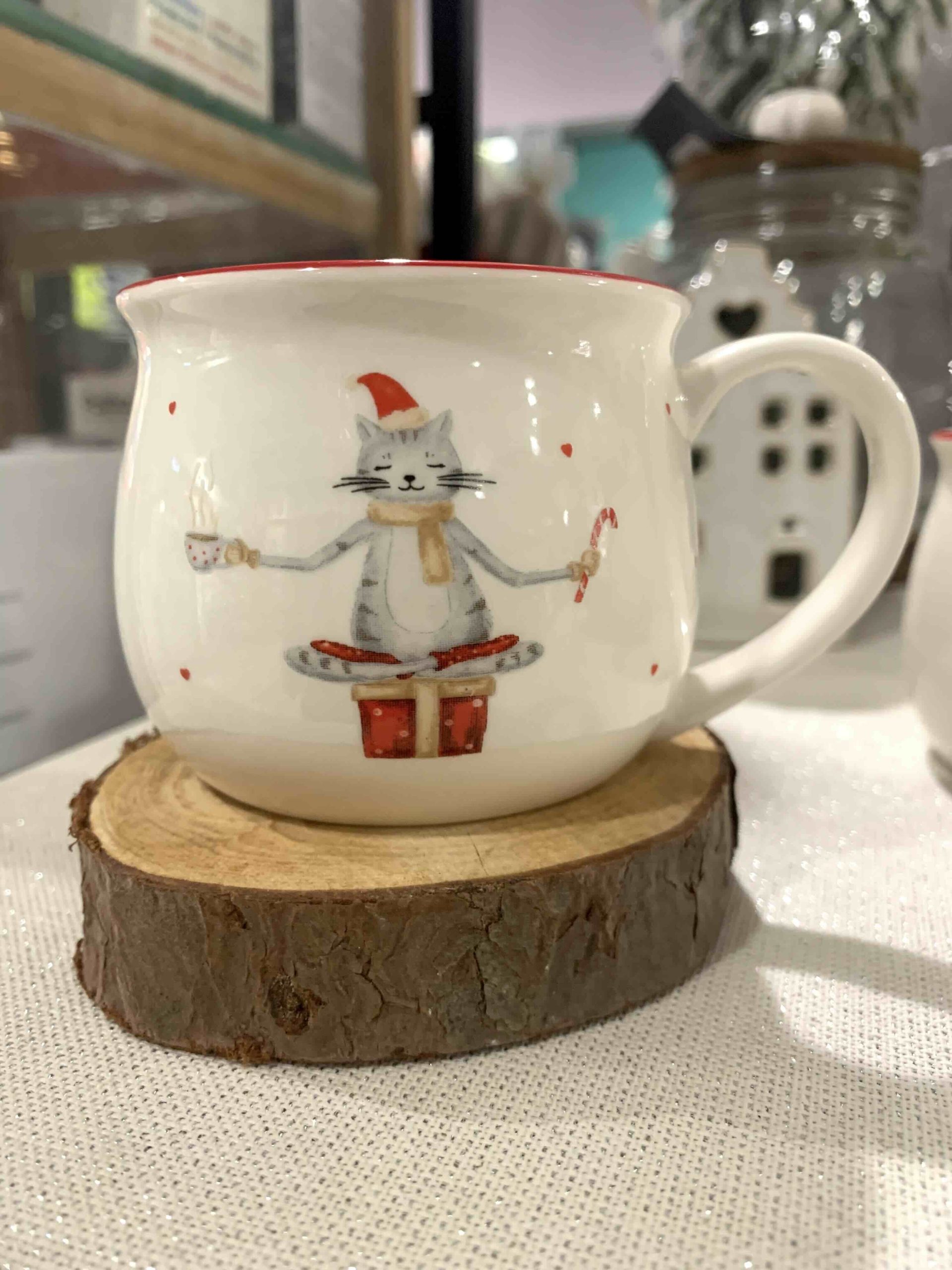 TAZZINA BOMBATA GATTO NATALE