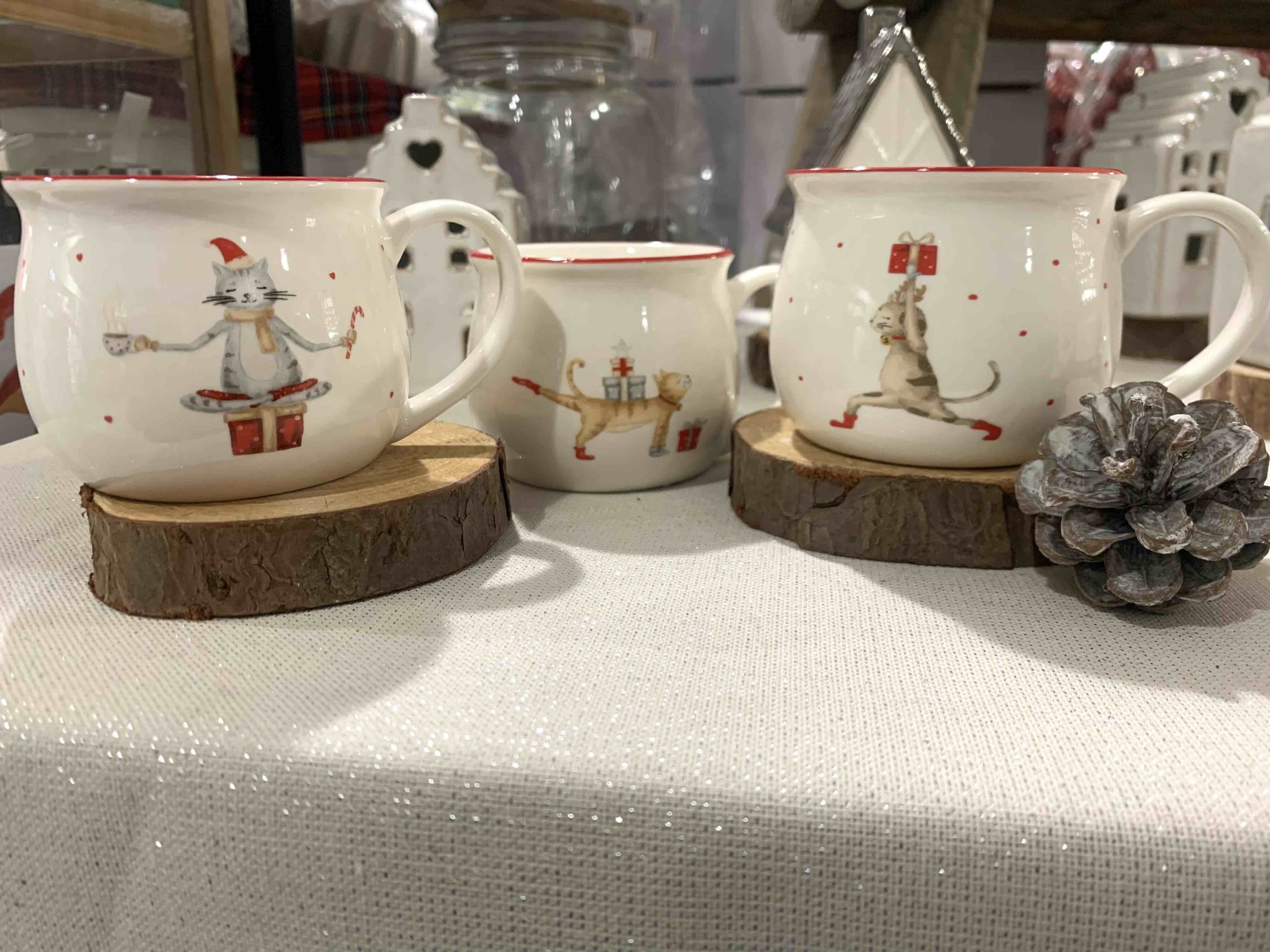 TAZZINA BOMBATA GATTO NATALE