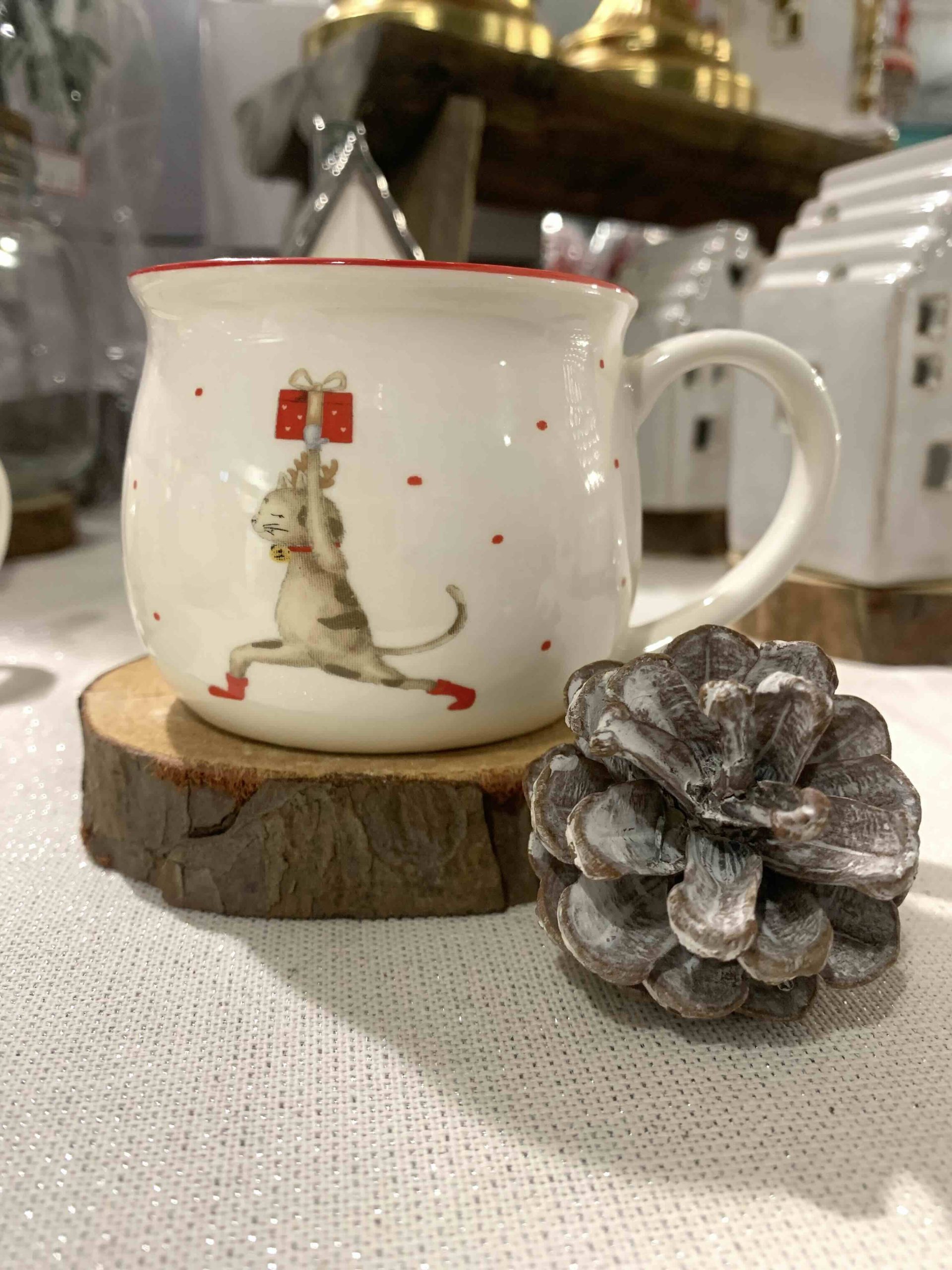 TAZZINA BOMBATA GATTO NATALE