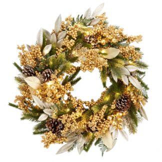 FADE GHIRLANDA ORO CON LED 56cm