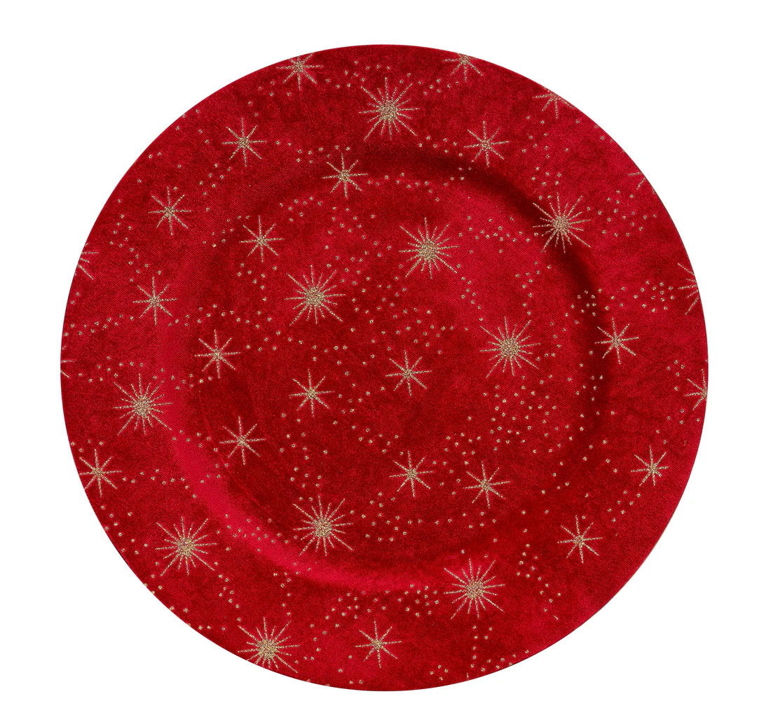 FADE SOTTOPIATTO VELLUTO ROSSO