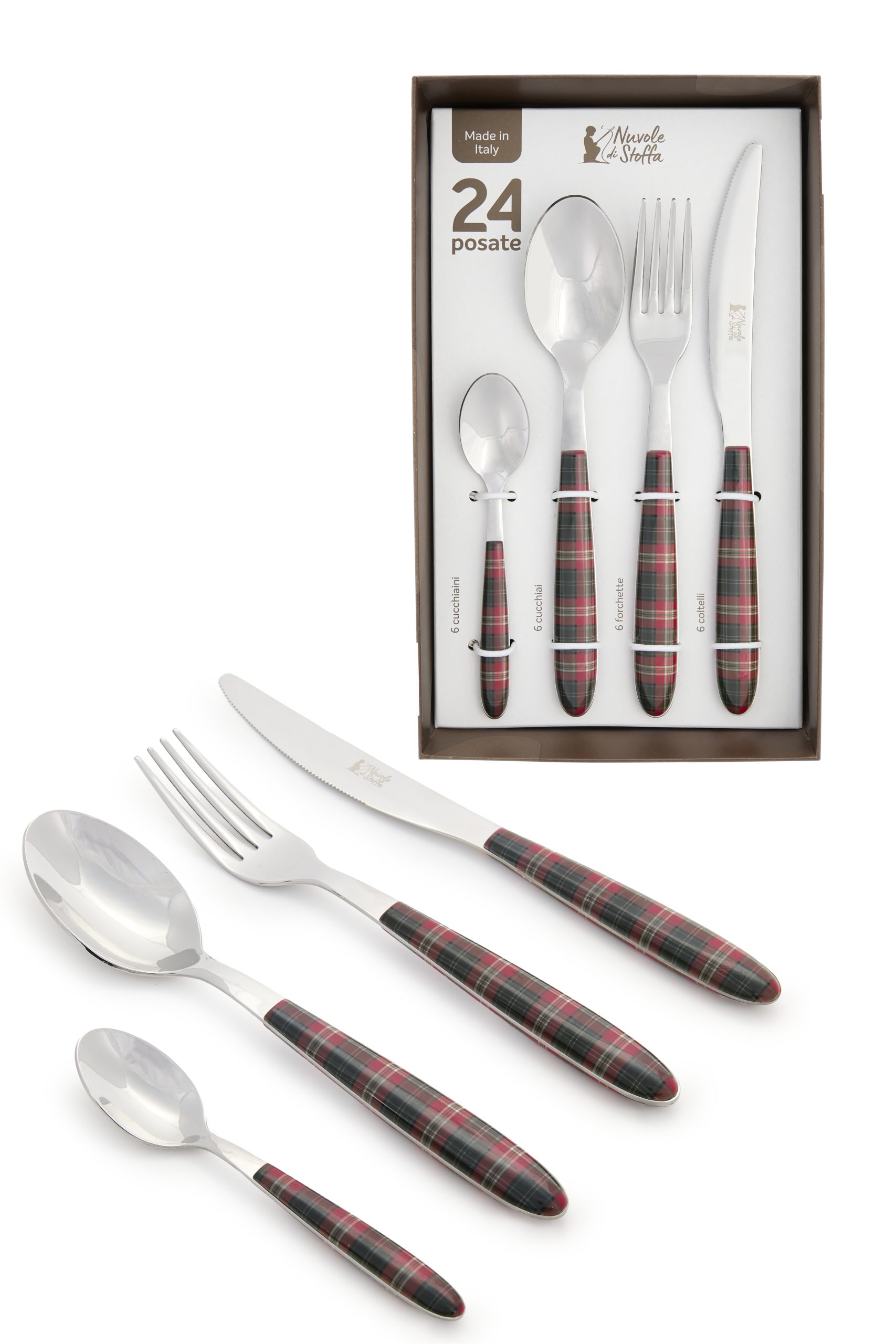 NUVOLE DI STOFFA SET 24 POSATE QUEEN MARY - immagine 2