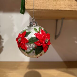 SFERA VETRO STELLA DI NATALE