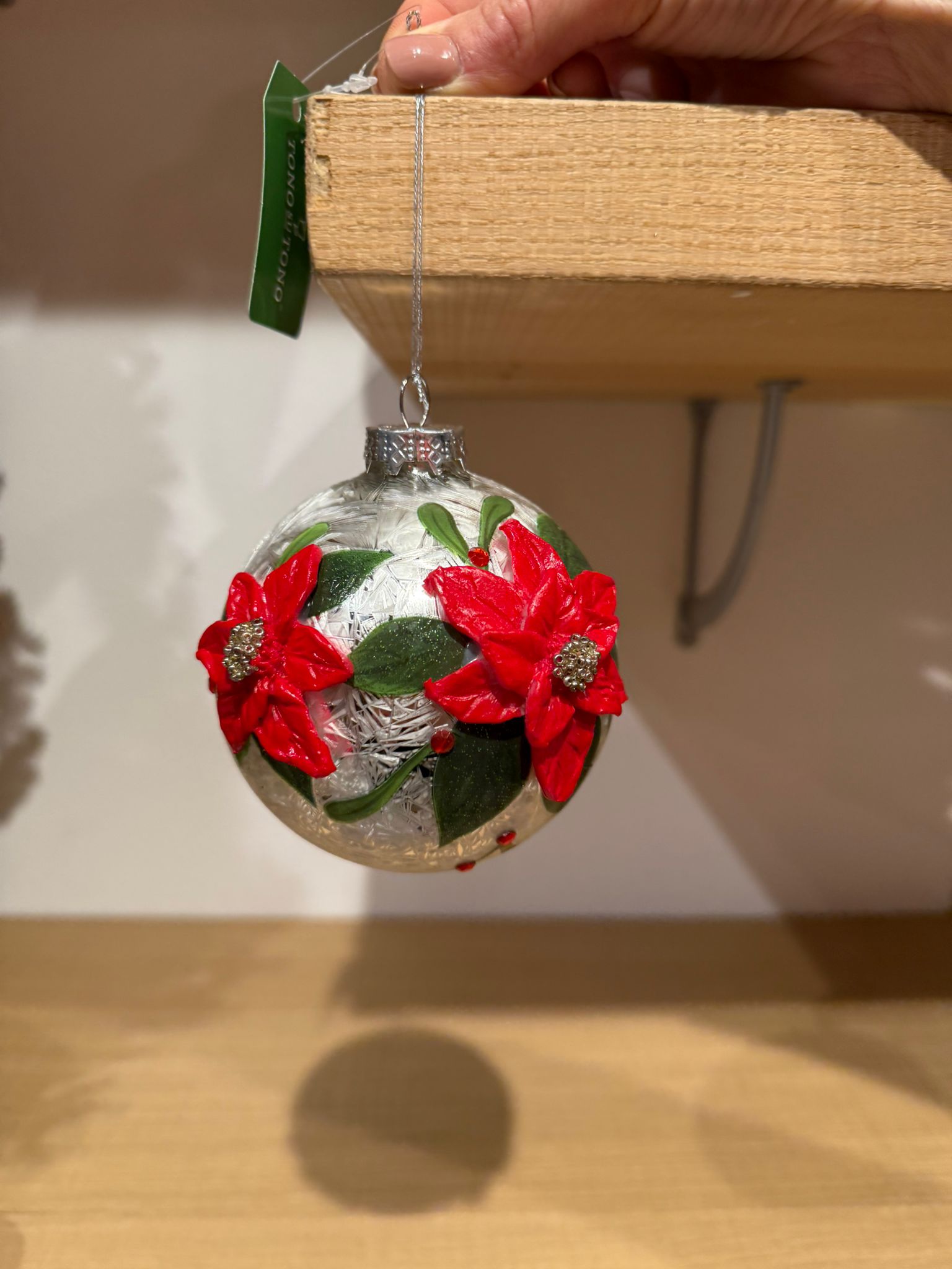 SFERA VETRO STELLA DI NATALE