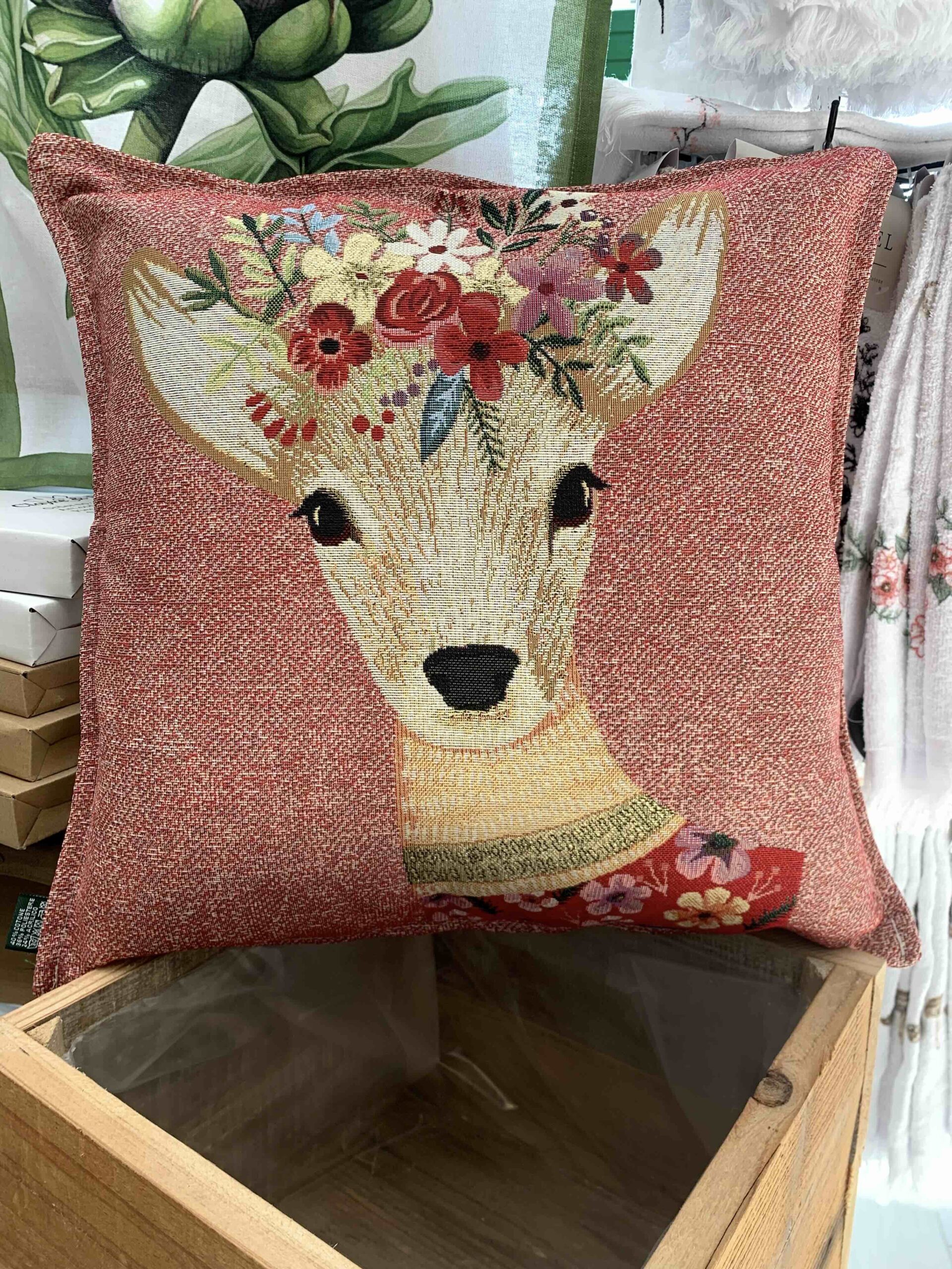 CUSCINO ARREDO CERBIATTO PRIMAVERA BARCO