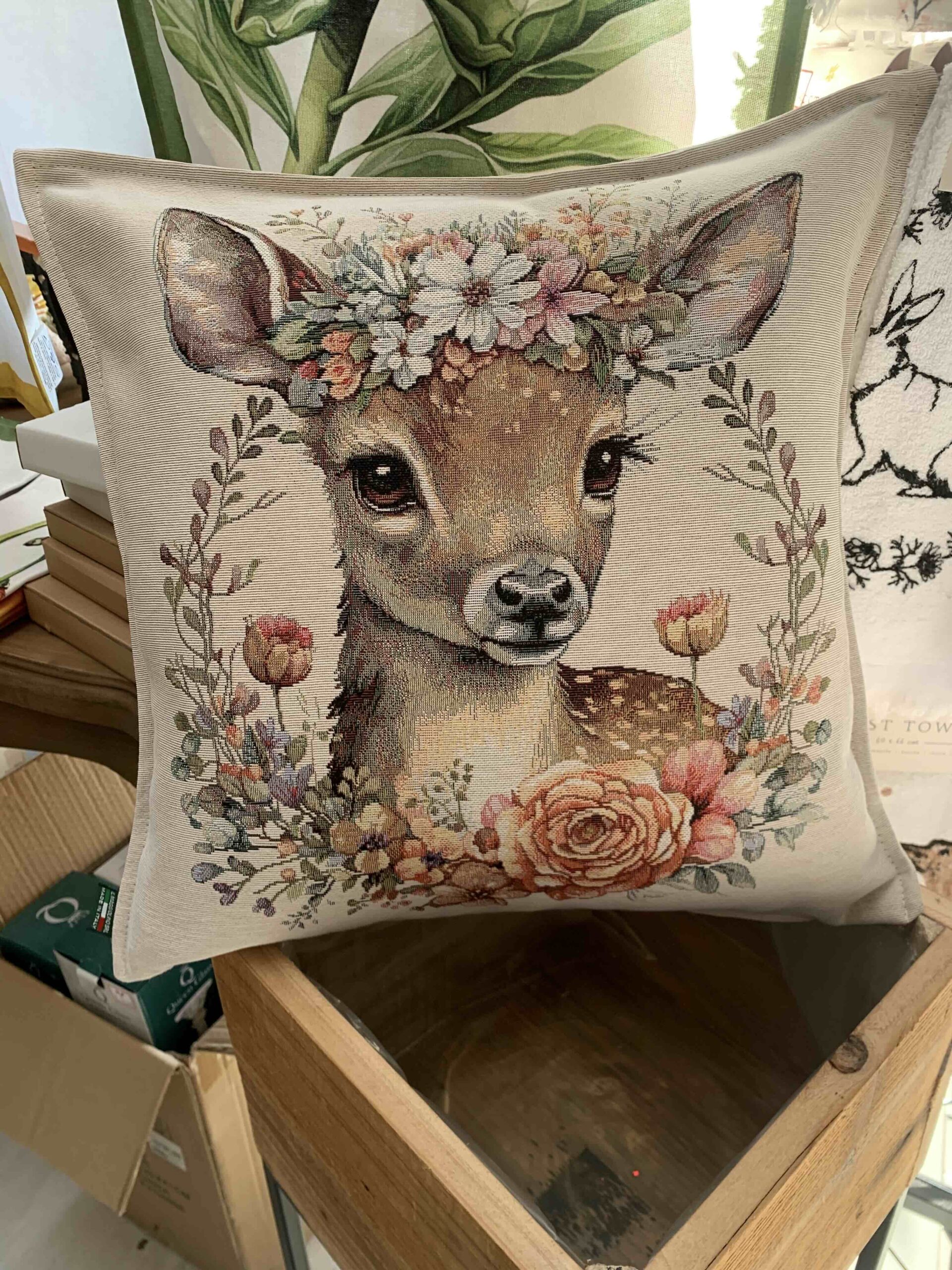 CUSCINO ARREDO CERBIATTO PRIMAVERA CERVINO