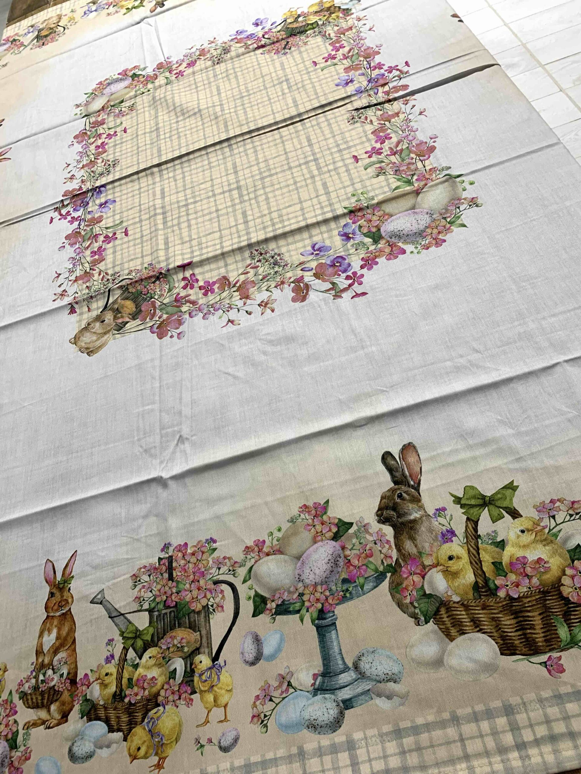 VINGI TOVAGLIA CONIGLI E PULCINI PASQUA - immagine 2