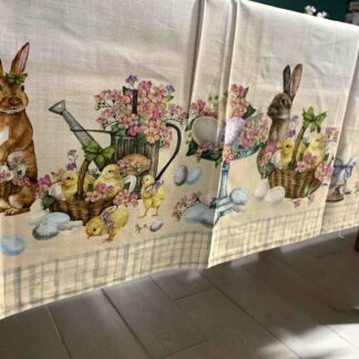 VINGI TOVAGLIA CONIGLI E PULCINI PASQUA