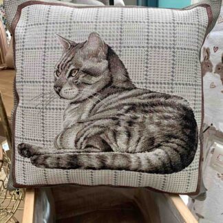 CUSCINO ARREDO GATTO TIGRATO