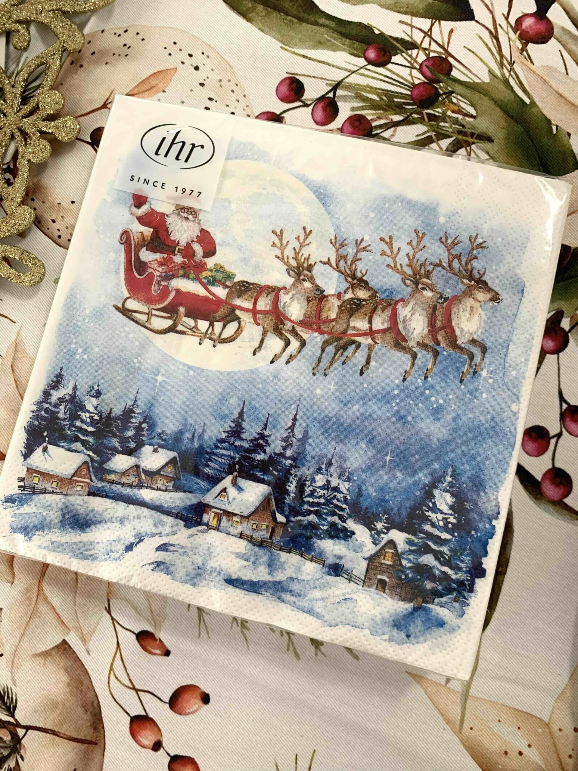 TOVAGLIOLI CARTA BABBO NATALE SLITTA