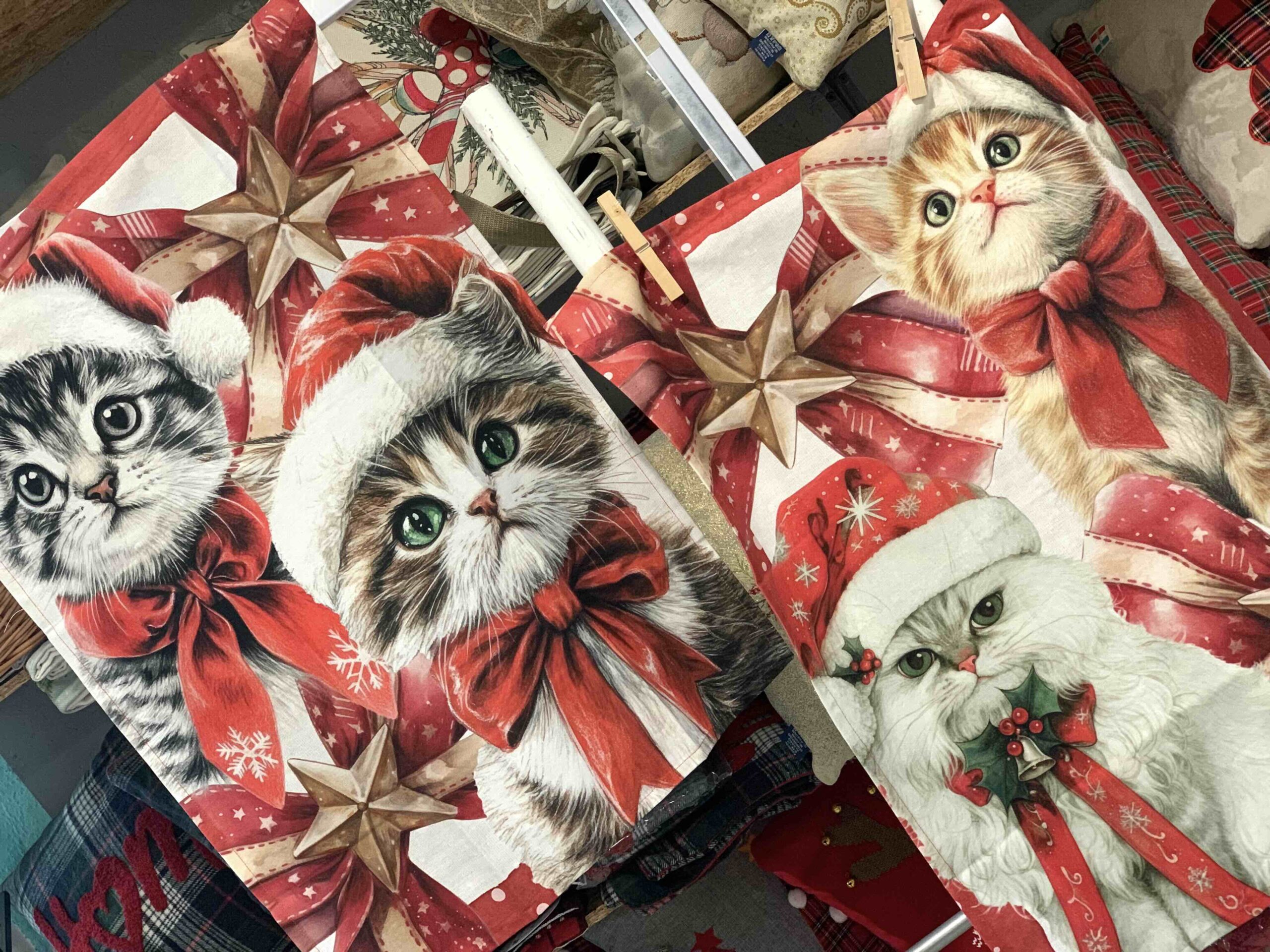 SET 2 CANOVACCI GATTI NATALE