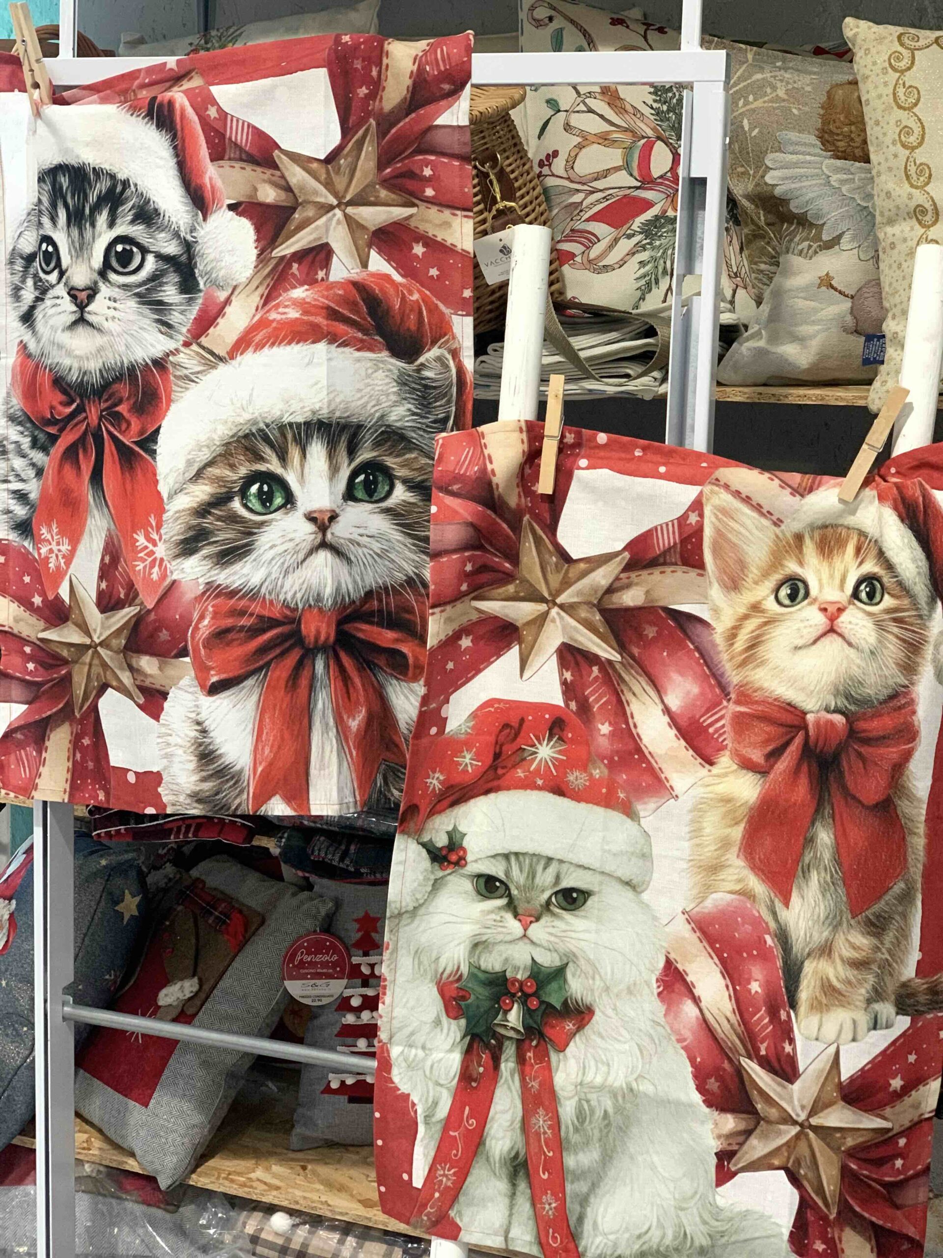 SET 2 CANOVACCI GATTI NATALE - immagine 2