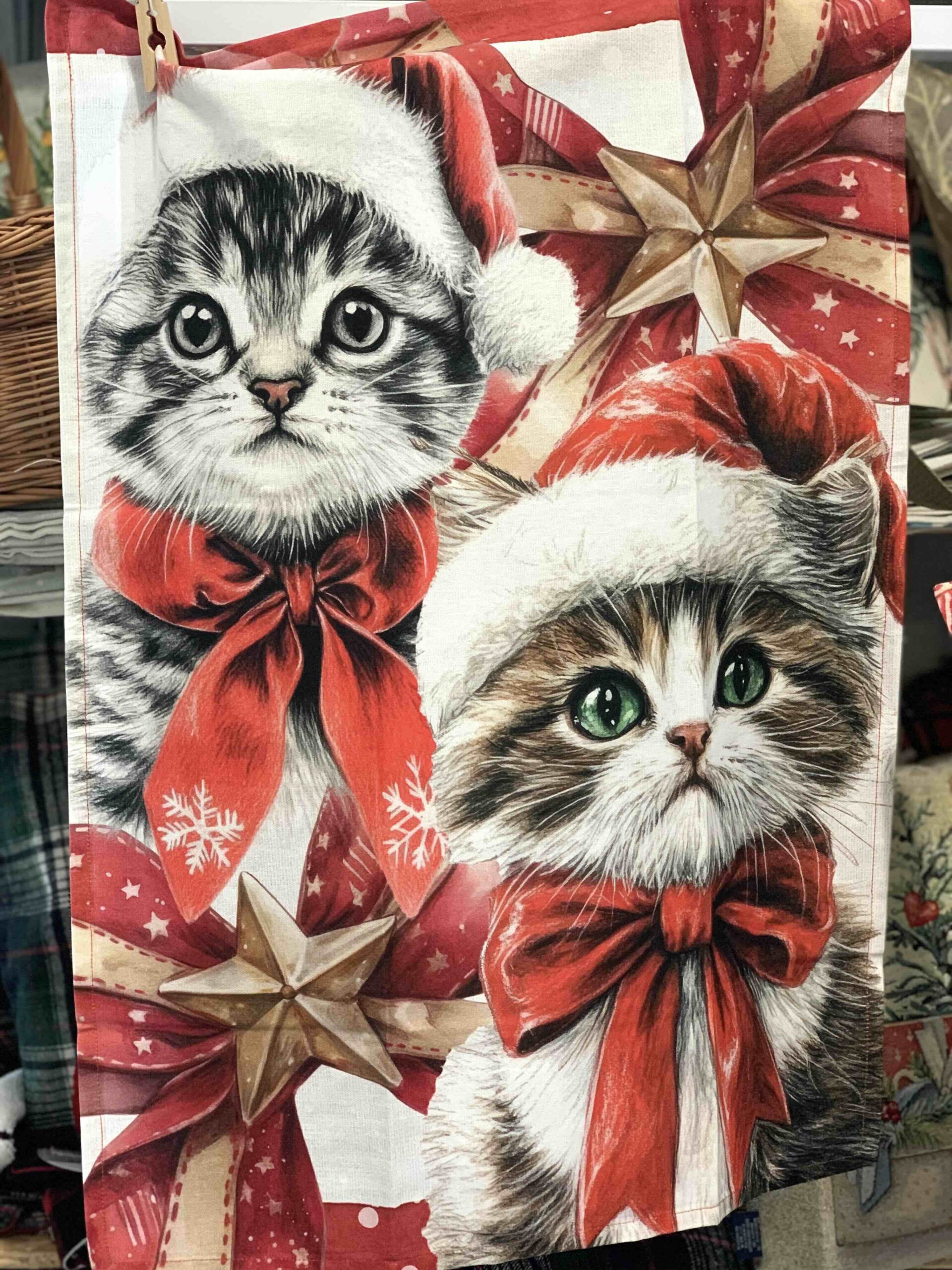 SET 2 CANOVACCI GATTI NATALE - immagine 4