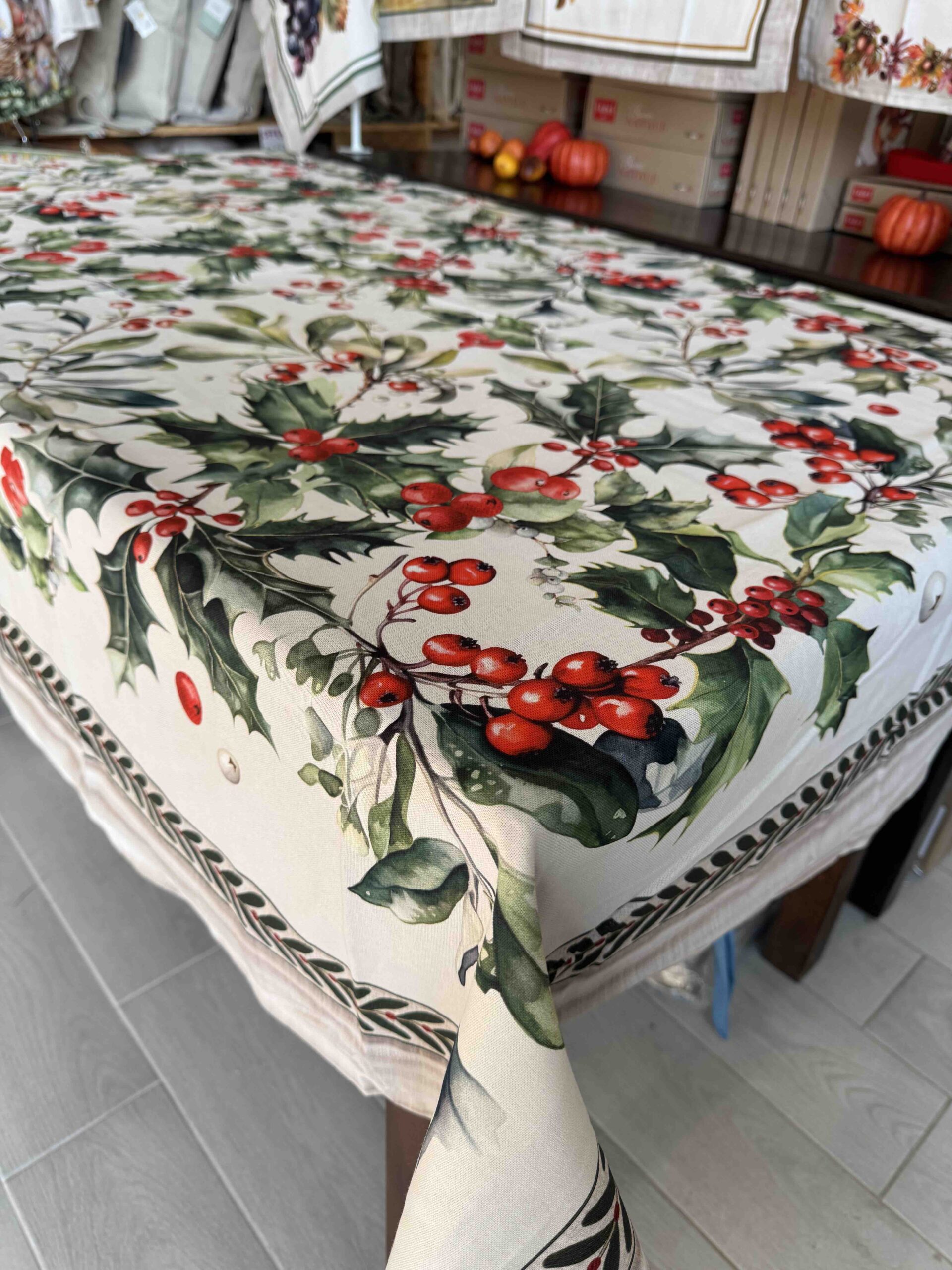 TOVAGLIA AGRIFOGLIO NATALE DIGITALE