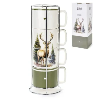 SET 4 TAZZE BOSCO INCANTATO NUVOLE DI STOFFA