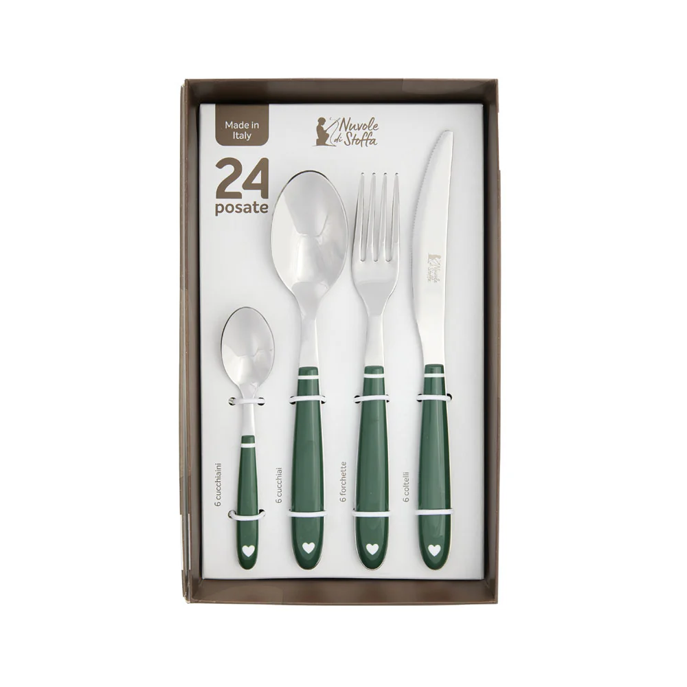 SET 24 POSATE NUVOLE DI STOFFA DEMETRA