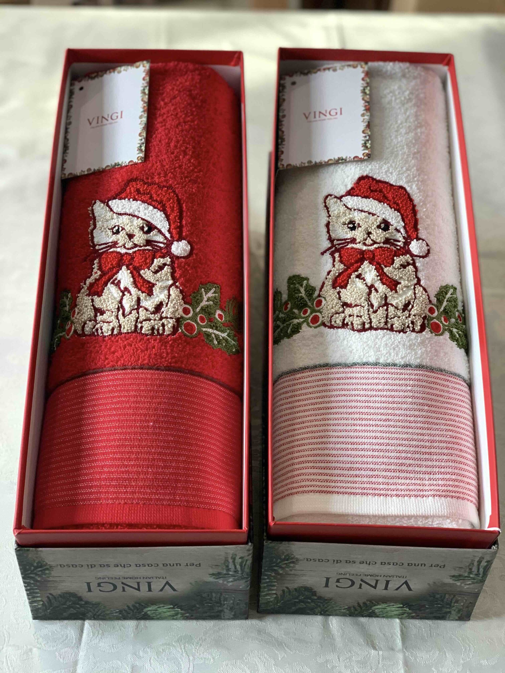 VINGI SET BAGNO GATTINO NATALE