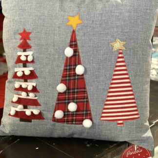 CUSCINO ARREDO PENZOLO ALBERI GRIGI