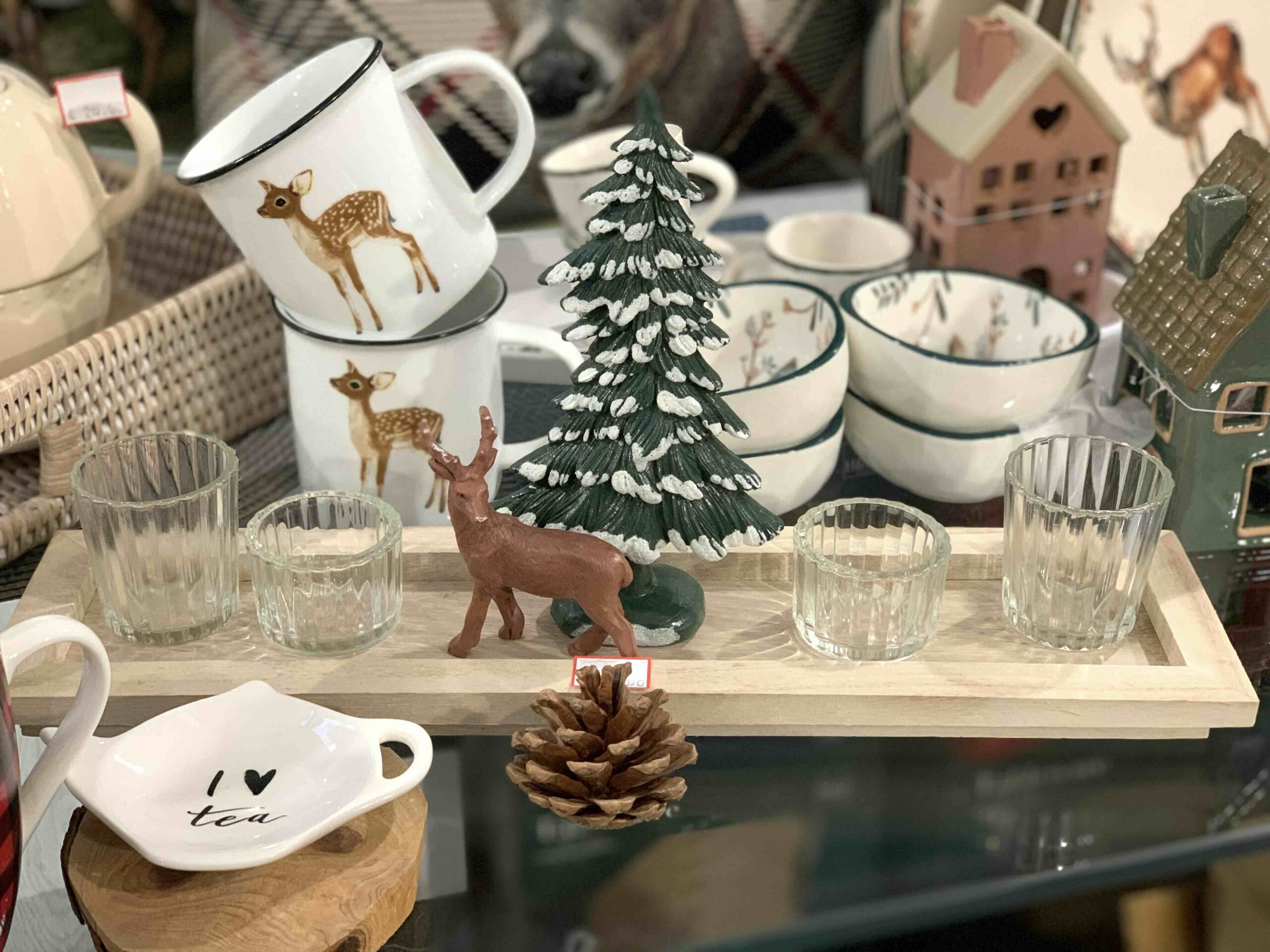 DECORAZIONE CENTROTAVOLA 7 PZ CERVO