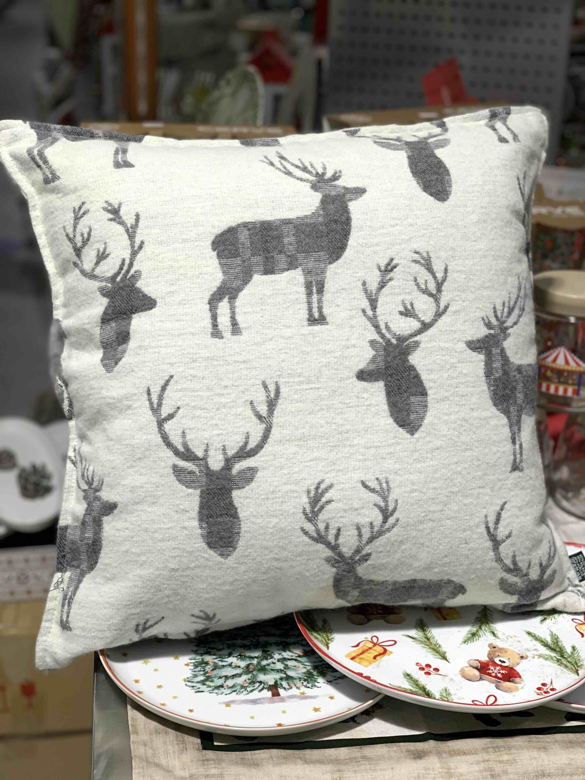 CUSCINO ARREDO LANA CERVO