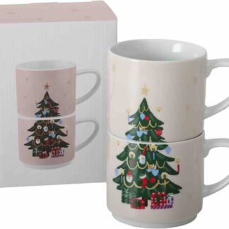 SET 2 TAZZE ROSA ALBERO