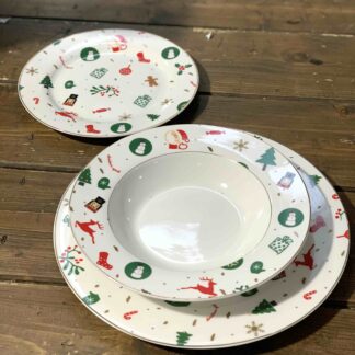 VILLA ALTACHIARA SERVIZIO TAVOLA 18 PZ FANTASIE DI NATALE