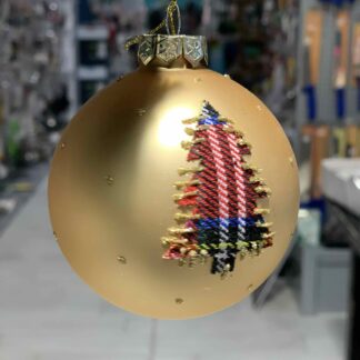MERCURY PALLINA DI NATALE ORO DECORO SCOZZESE