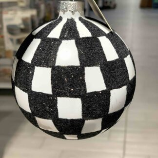 VACCHETTI PALLINA DI NATALE BIANCA E NERA