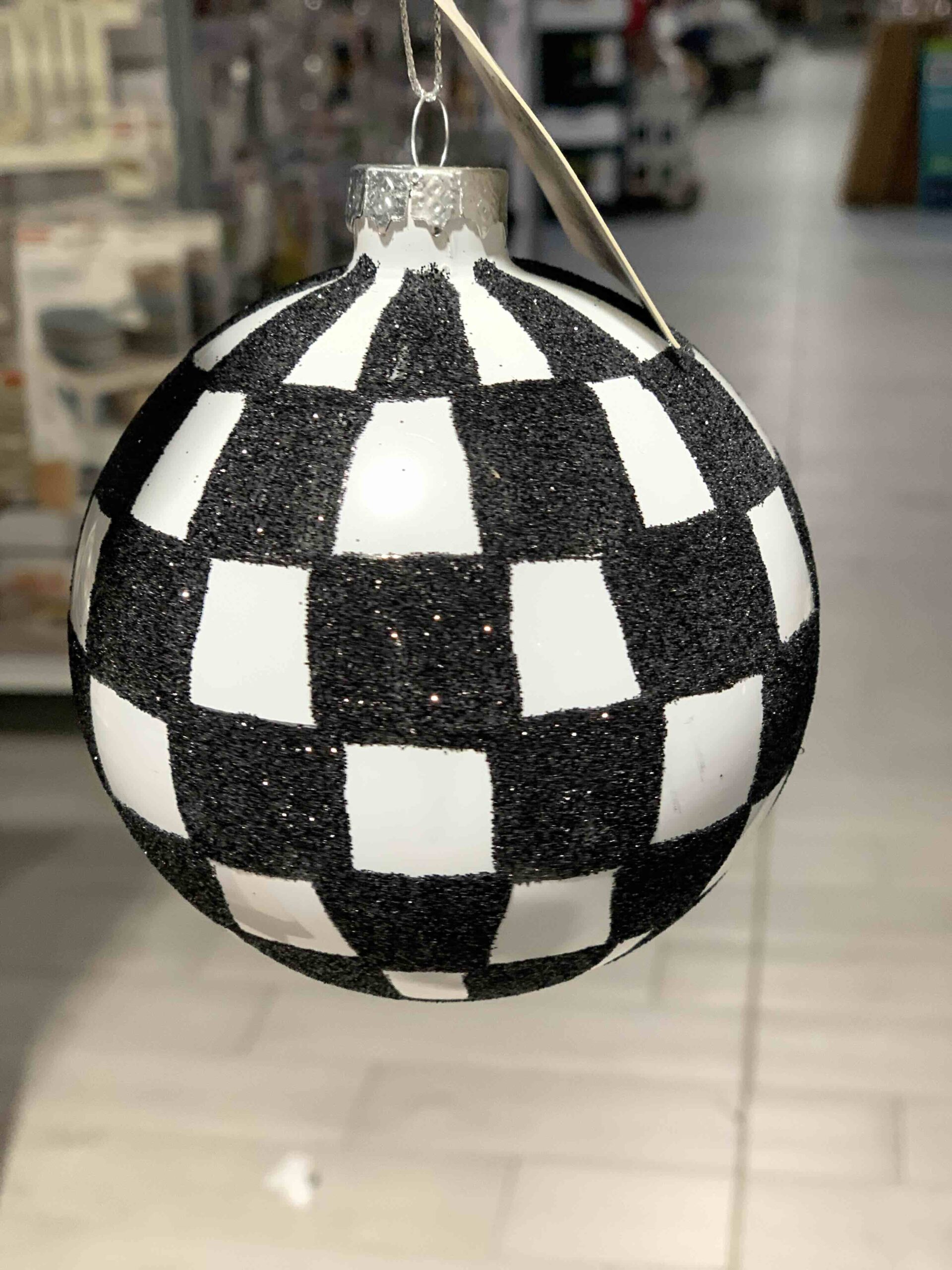 VACCHETTI PALLINA DI NATALE BIANCA E NERA