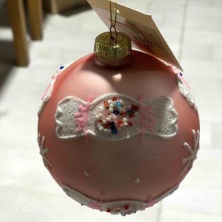 VACCHETTI PALLINA DI NATALE ROSA CARAMELLE
