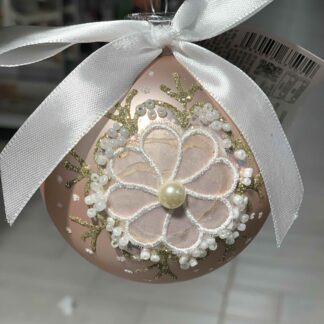 MERCURY PALLINA DI NATALE ROSA FIORE