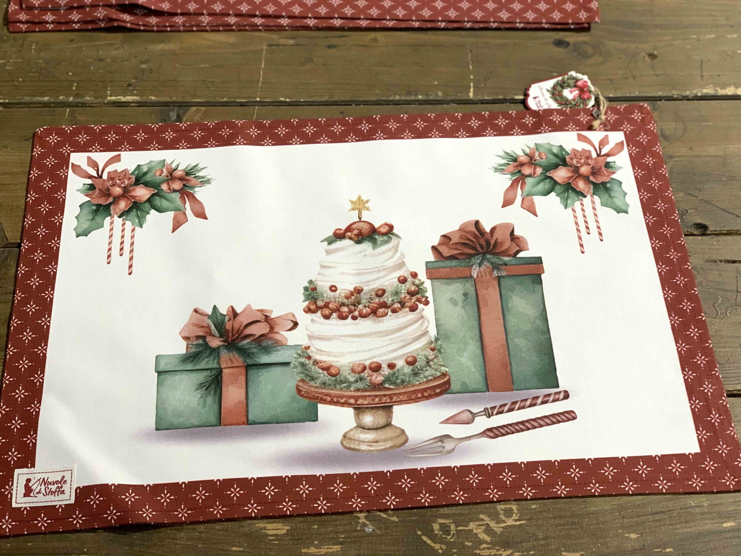 NUVOLE DI STOFFA TOVAGLIETTA AMERICANA DOLCI DI NATALE