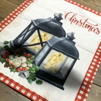 VINGI CANOVACCIO QUADRETTO LANTERNE NATALE
