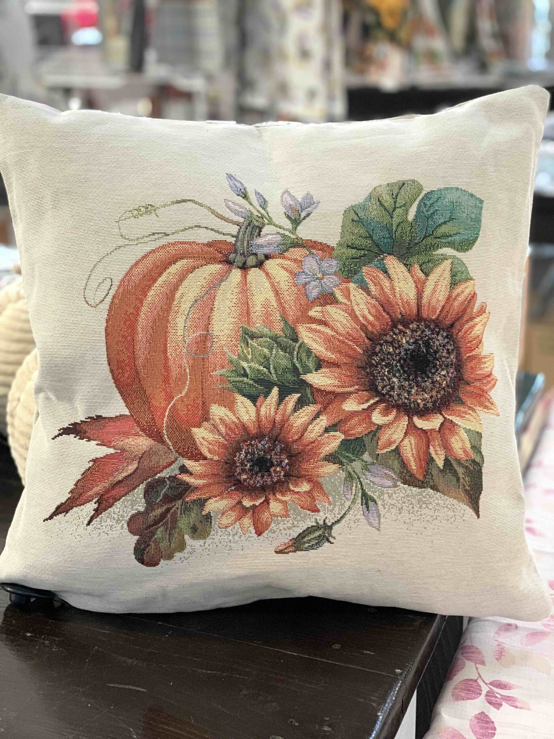 CUSCINO ARREDO ZUCCA GIRASOLE