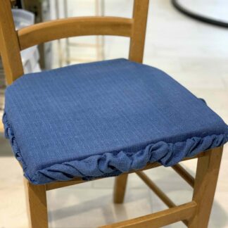 CUSCINO FORMA SEDIA C\ELASTICO SFODERABILE BLU CINA