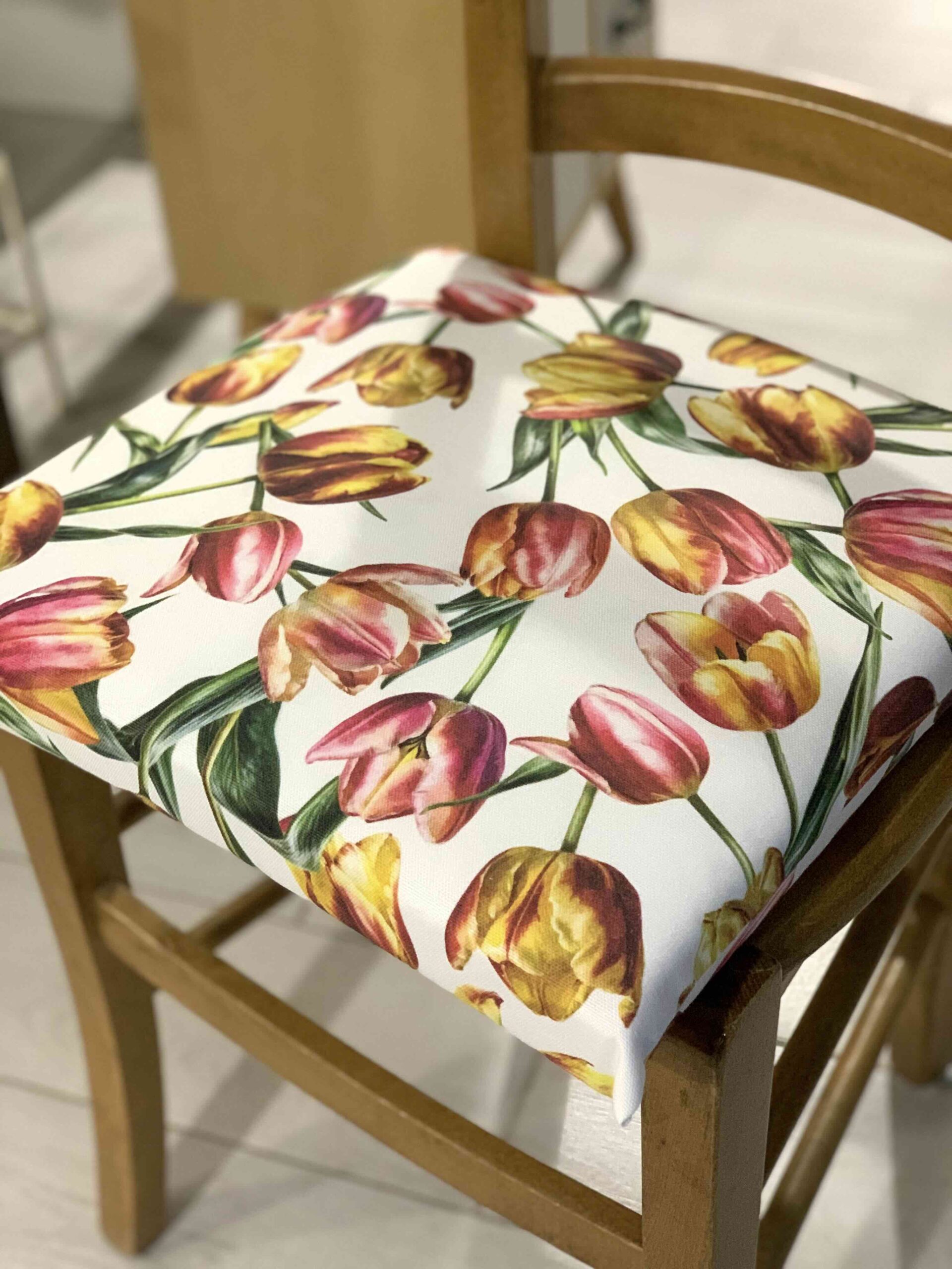 CUSCINO SEDIA SFODERABILE OLANDA TULIPANI