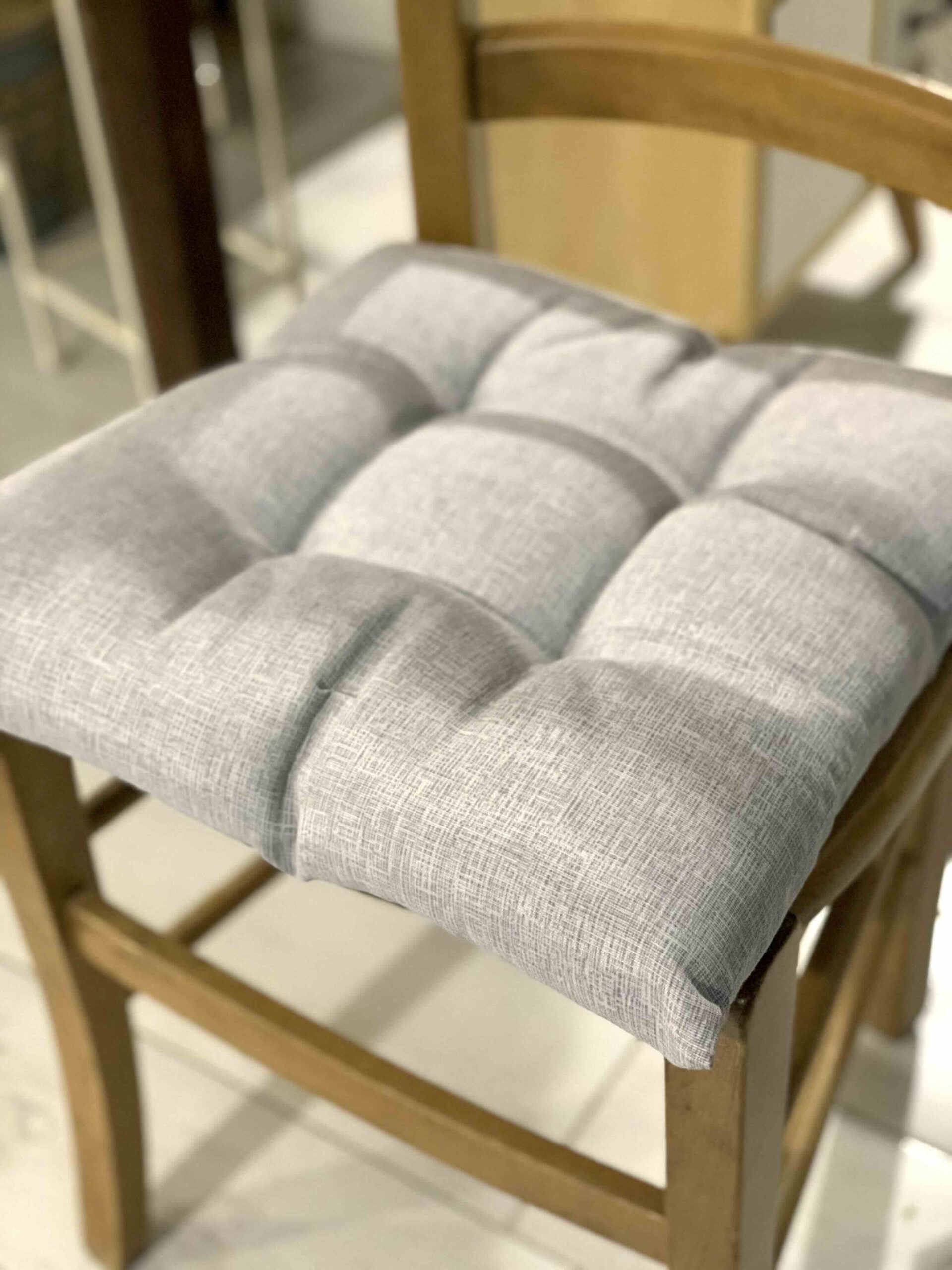 CUSCINO SEDIA TRAPUNTATO YOKO GRIGIO