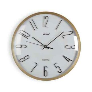OROLOGIO DA PARETE BIANCO GOLD