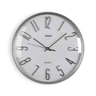 OROLOGIO DA PARETE BIANCO SILVER