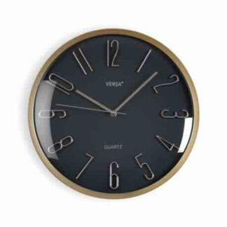 OROLOGIO DA PARETE NERO GOLD