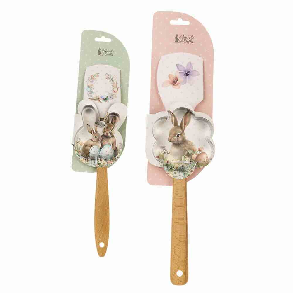 NUVOLE DI STOFFA SPATOLA+ TAGLIA BISCOTTI CONIGLIO PEPEN