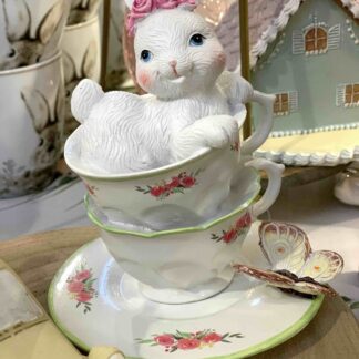 MJASCAGNI DECORAZIONE CONIGLIETTA TAZZE