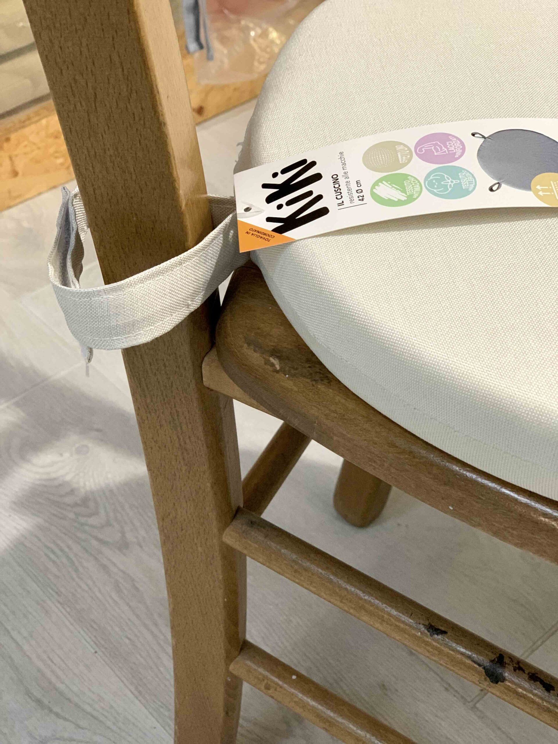 CUSCINO SEDIA ROTONDO KIKI PANNA - immagine 2