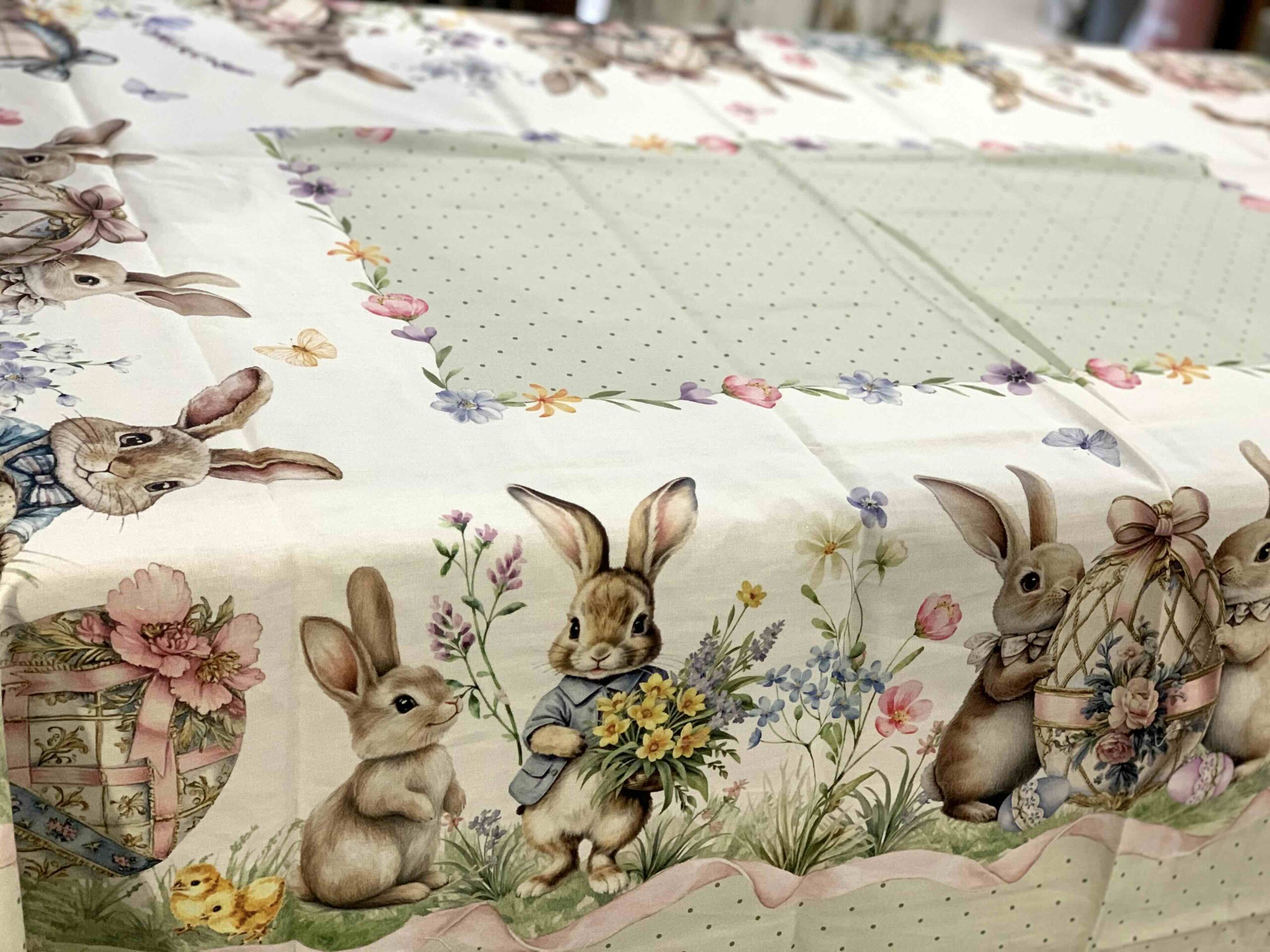 TOVAGLIA CONIGLIETTI GREEN RABBIT - immagine 2