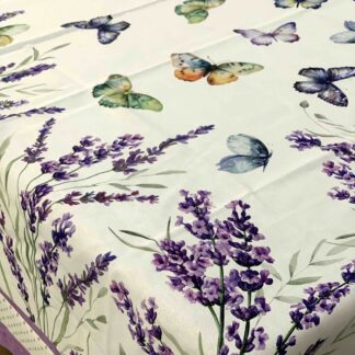 TOVAGLIA LAVANDA E FARFALLE
